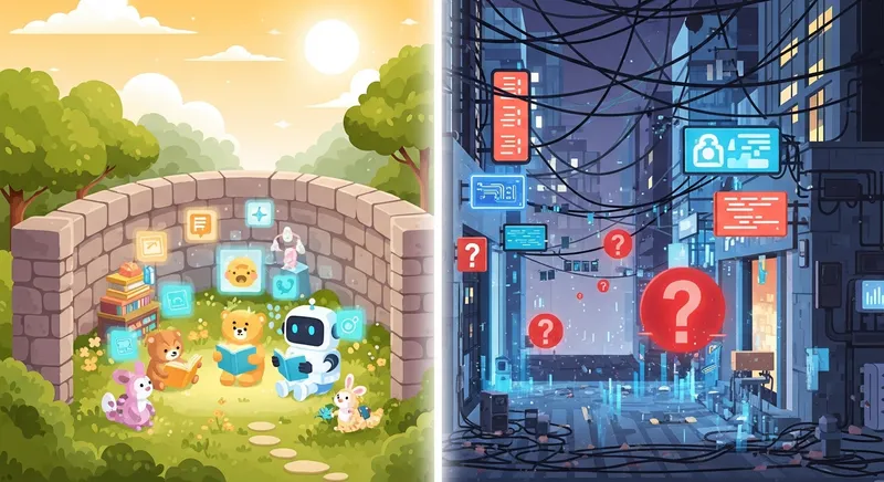 A split-screen infographic comparing a safe 