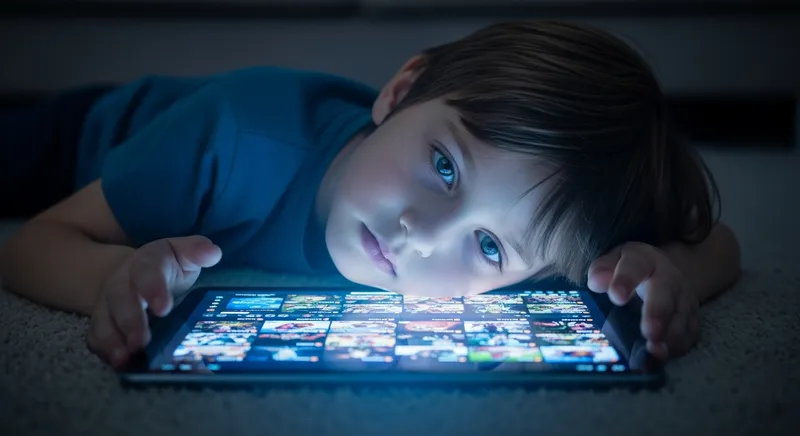 Mother and child smiling and collaborating on a creative app on a tablet, demonstrating positive, active screen time.
